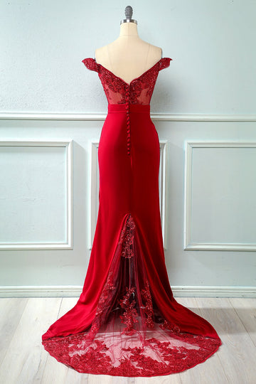 Off Épaule Sequins Mermaid Prom Robe